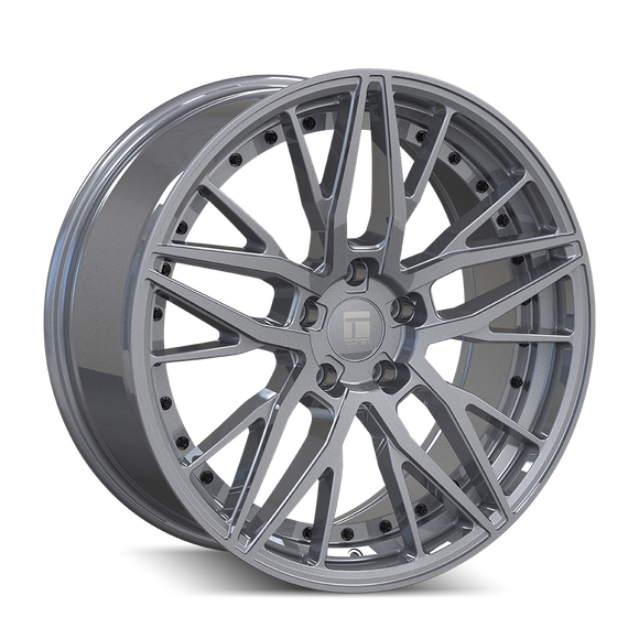 18x8 Touren TR93 Gloss Graphite With Black Rivet 5x114.3 ET35 CB72.60 Wheel Rim
