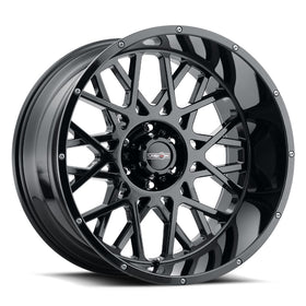 18x9 Vision 412 Rocker Gloss Black Wheel 8x165.1 ET12 CB125.2