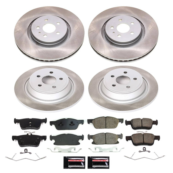 PowerStop Semi-Coated Rotor and Low-Dust Ceramic Brake Pad Kit