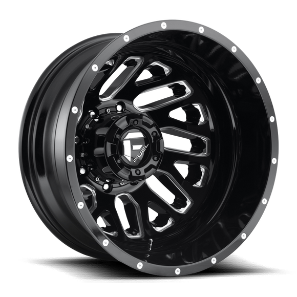 20x8.25 Fuel Off-Road D581 Triton Gloss Black Milled 8x200 ET-201 CB142 Wheel