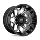 20X10 Moto Metal MO808 SNIPER Gloss Black Milled 8X165.1 ET-18 wheel/rim-2