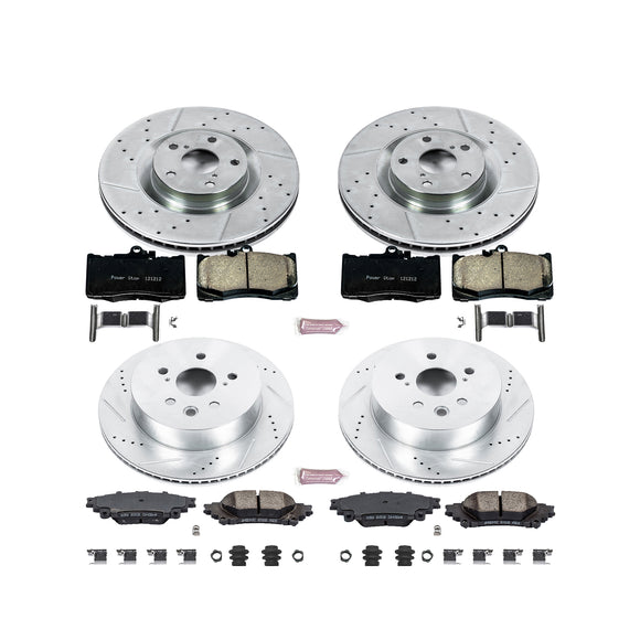 PowerStop Z23 Daily Driver Carbon-Fiber Ceramic Brake Pad and Drilled & Slotted