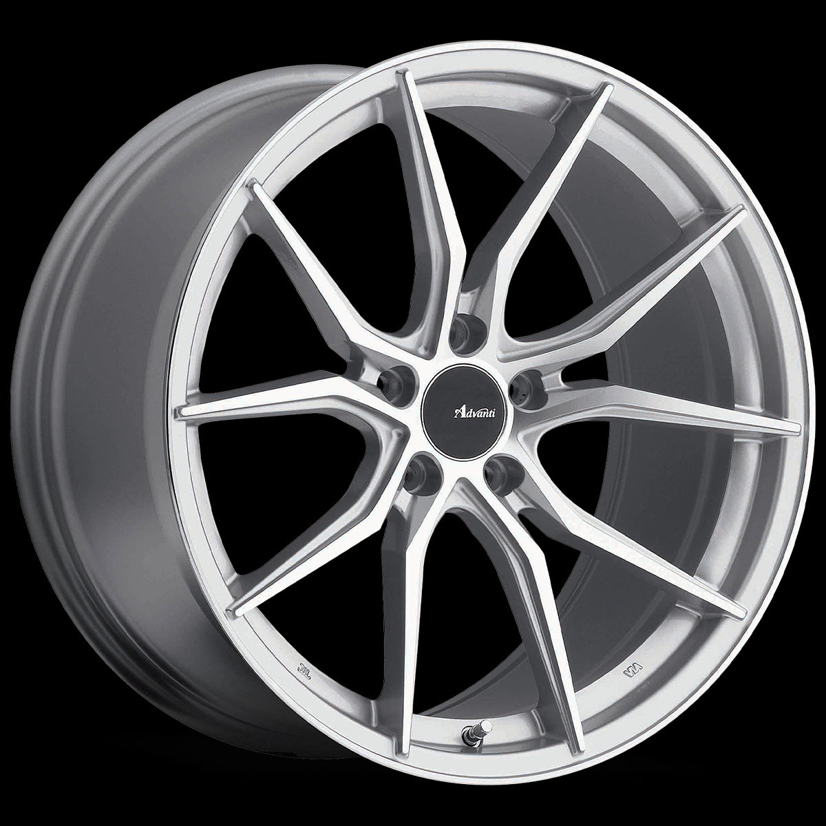 18x8 Advanti Racing Hybris Machined Face 5x108 5x4.25 ET45 Wheel Rim