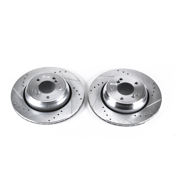 PowerStop Evolution Drilled And Slotted Rotors Pair Rear For BMW M5