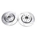 PowerStop Evolution Drilled Slotted Rotors Pair Front For Jeep Wrangler
