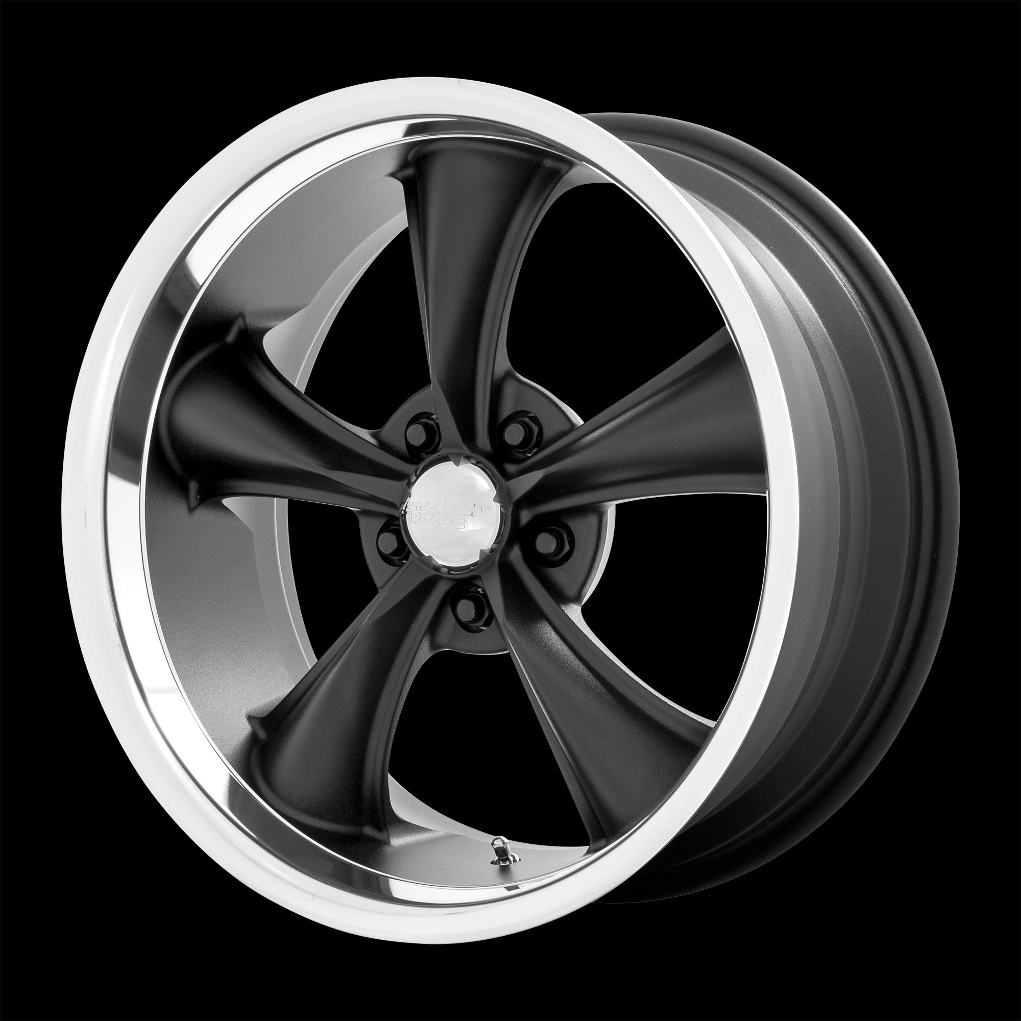 18X9.5 American Racing VN338 Boss TT Black 5x120.65 ET-4 wheel/rim