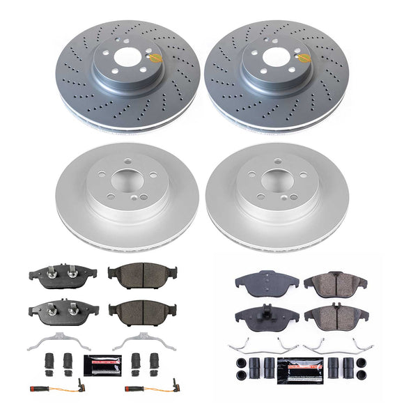 PowerStop Genuine Geomet Coated Rotor and Carbon-Fiber Ceramic Brake Pad Kit