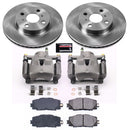 PowerStop OE Stock Replacement Low-Dust Ceramic Brake Pad, Rotor and Caliper Kit