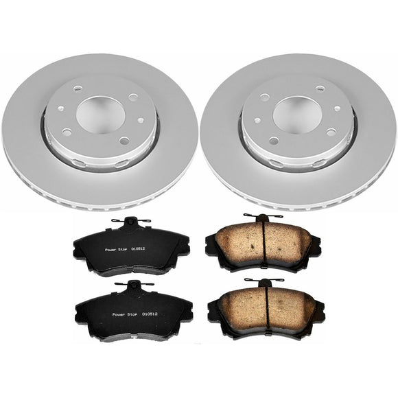PowerStop Genuine Geomet Coated Rotor and Carbon-Fiber Ceramic Brake Pad Kit