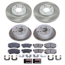 PowerStop Semi-Coated Rotor and Low-Dust Ceramic Brake Pad Kit