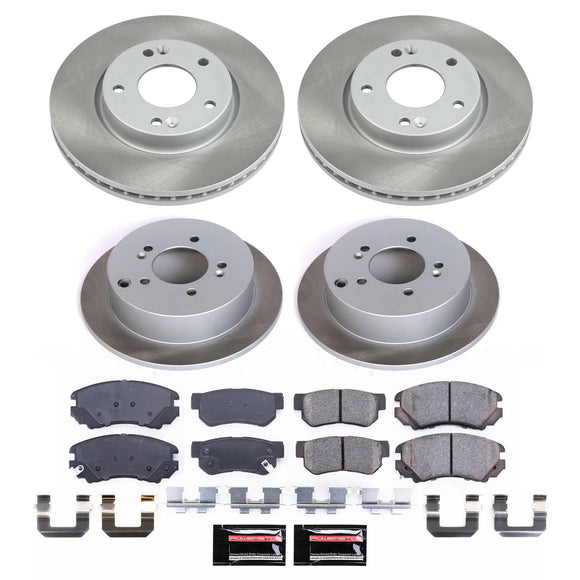 PowerStop Semi-Coated Rotor and Low-Dust Ceramic Brake Pad Kit