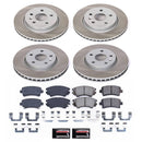 PowerStop Semi-Coated Rotor and Low-Dust Ceramic Brake Pad Kit