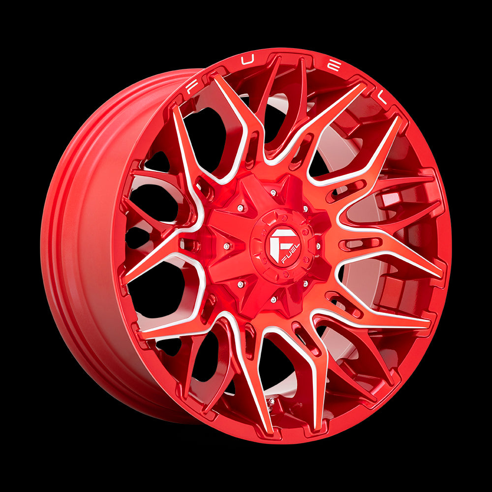 22X10 Fuel D771 TWITCH Candy Red Milled 5X139.7/5X150 ET-18 wheel/rim