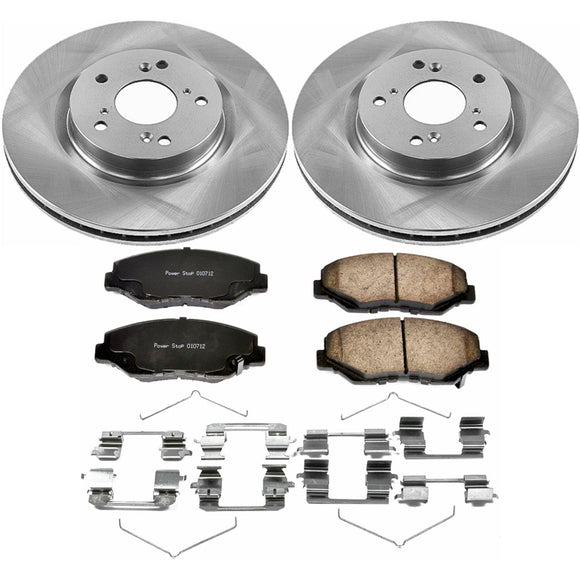 PowerStop OE Stock Replacement Low-Dust Ceramic Brake Pad and Rotor Kit