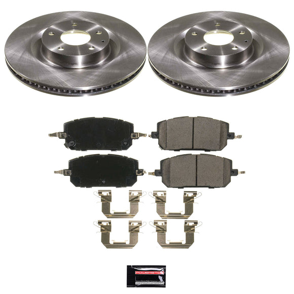 OE Stock Replacement Low-Dust Ceramic Brake Pad and Rotor Kit