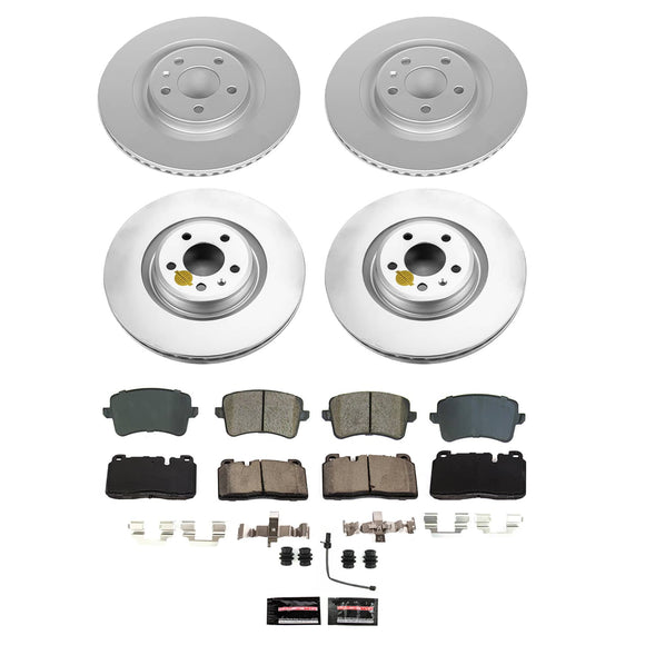 PowerStop Genuine Geomet Coated Rotor and Carbon-Fiber Ceramic Brake Pad Kit