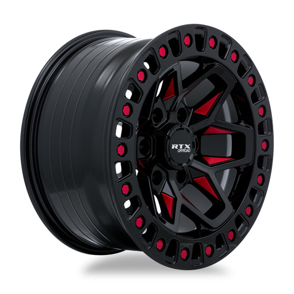 17x9 RTX Zion Black Milled Red 6x139.7 ET0 wheel/rim