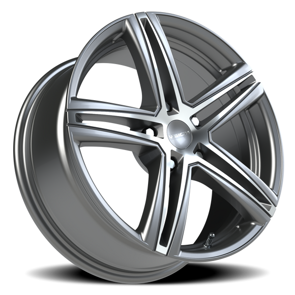 17x7.5 Vision Nitrous Gunmetal Machined Face 5x114.3 ET40 CB73.1 Wheel Rim