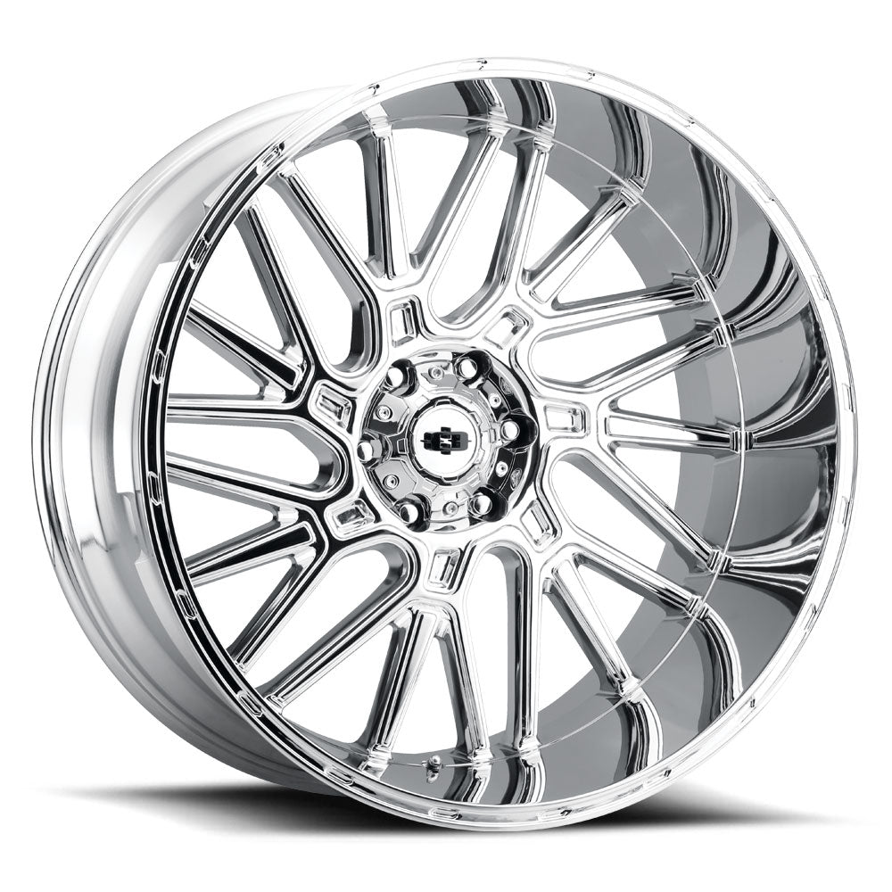 20x9 Vision 404 Brawl Chrome 8x165.1 8x6.5 ET12 Wheel Rim