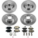 PowerStop OE Stock Replacement Low-Dust Ceramic Brake Pad and Rotor Kit