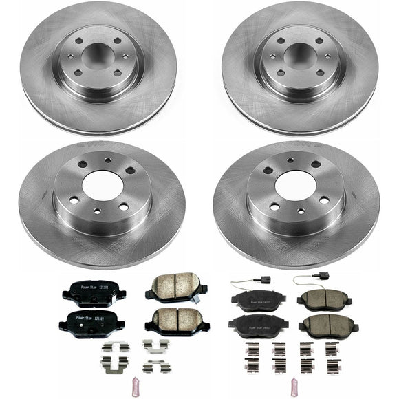PowerStop OE Stock Replacement Low-Dust Ceramic Brake Pad and Rotor Kit