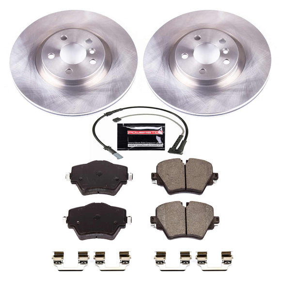 PowerStop OE Stock Replacement Low-Dust Ceramic Brake Pad and Rotor Kit