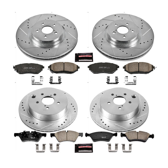 PowerStop Z23 Daily Driver Carbon-Fiber Ceramic Brake Pad and Drilled & Slotted