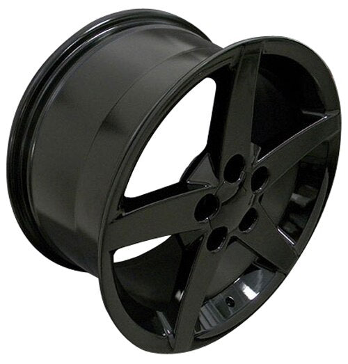 18" Replica Wheel CV06 Fits Chevrolet Corvette - C6 Rim 18x9.5 Black Wheel