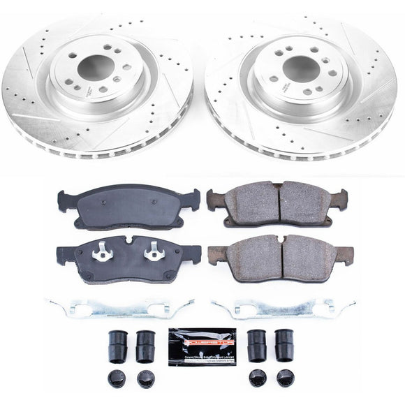 PowerStop Z23 Daily Driver Carbon-Fiber Ceramic Brake Pad and Drilled & Slotted