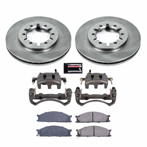 PowerStop OE Stock Replacement Low-Dust Ceramic Brake Pad, Rotor and Caliper Kit
