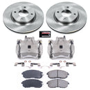 PowerStop OE Stock Replacement Low-Dust Ceramic Brake Pad, Rotor and Caliper Kit