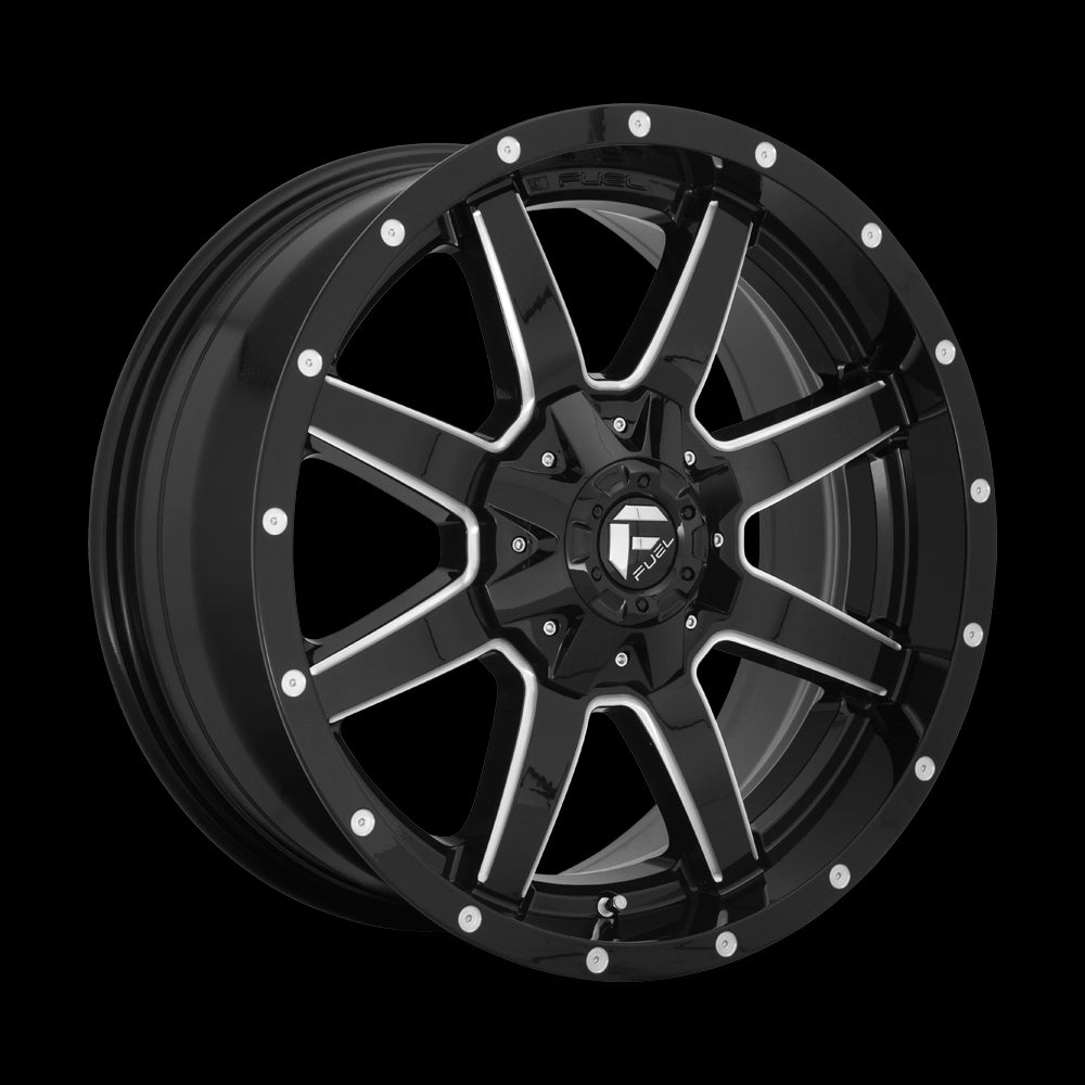 17X9 Fuel D610 Maverick Gloss Black Milled 5X114.3/5X127 ET-12 wheel/rim