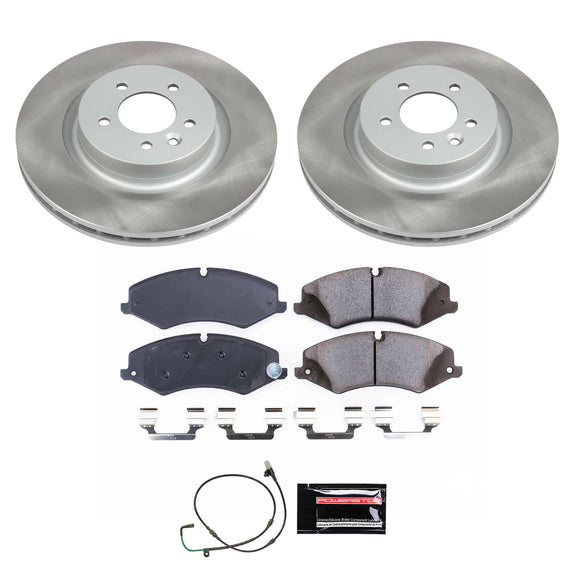 PowerStop Semi-Coated Rotor and Low-Dust Ceramic Brake Pad Kit