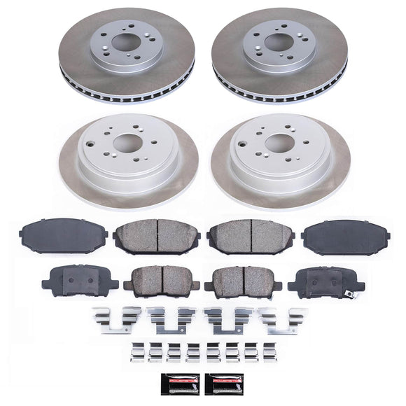 PowerStop Semi-Coated Rotor and Low-Dust Ceramic Brake Pad Kit