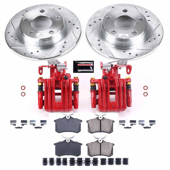 PowerStop Z23 Daily Driver Carbon-Fiber Ceramic Pads Drilled & Slotted Rotor & C