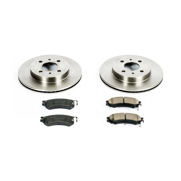 PowerStop OE Stock Replacement Low-Dust Ceramic Brake Pad and Rotor Kit