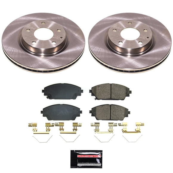 PowerStop OE Stock Replacement Low-Dust Ceramic Brake Pad and Rotor Kit