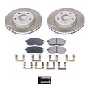 PowerStop Semi-Coated Rotor and Low-Dust Ceramic Brake Pad Kit