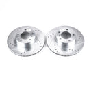 PowerStop Evolution Drilled Slotted Rotors Pair Front For BMW 535i