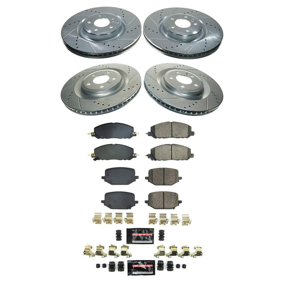 PowerStop Z23 Daily Driver Carbon-Fiber Ceramic Brake Pad and Drilled & Slotted