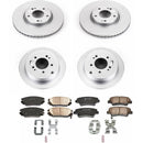 PowerStop Genuine Geomet Coated Rotor and Low-Dust Ceramic Brake Pad Kit