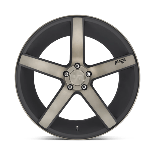 8.5x20 Niche Wheels M134 Milan Matte Black Machined Wheel 5x108 ET40 CB63.40