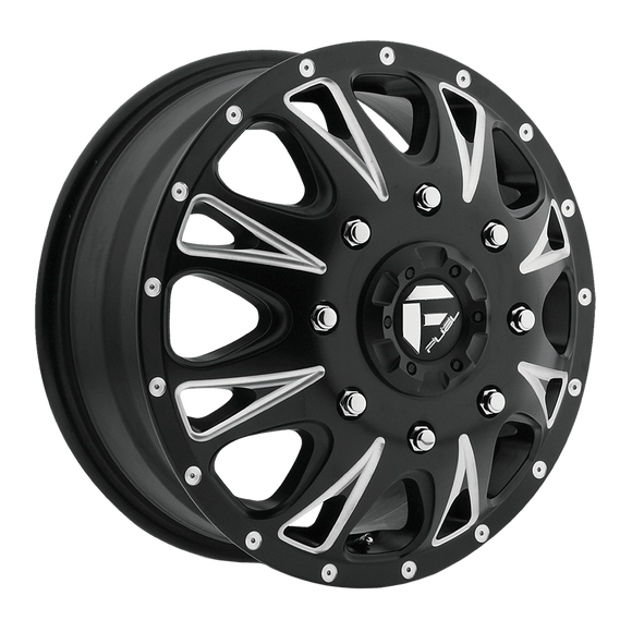 17X6.5 Fuel D513 THROTTLE Matte Black Milled 8X165.1 ET129 wheel/rim