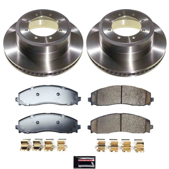 PowerStop OE Stock Replacement Low-Dust Ceramic Brake Pad and Rotor Kit
