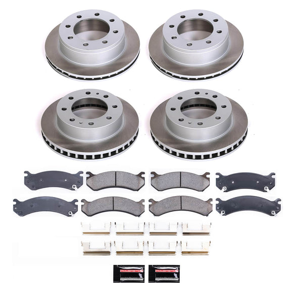 PowerStop Semi-Coated Rotor and Low-Dust Ceramic Brake Pad Kit