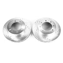 PowerStop Evolution Drilled Slotted Rotors Pair Front For Ford F-450 Super Duty