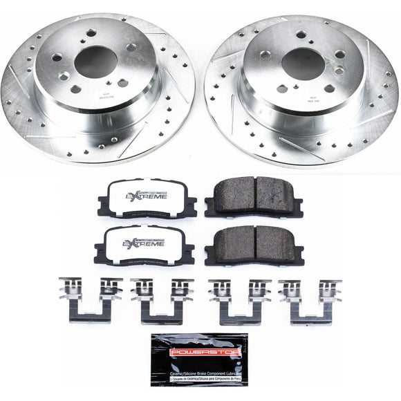 PowerStop Z36 Carbon-Fiber Ceramic Brake Pad with Drilled and Slotted Rotor Kit