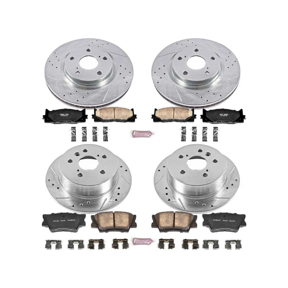 PowerStop Z23 Daily Driver Carbon-Fiber Ceramic Brake Pad and Drilled & Slotted