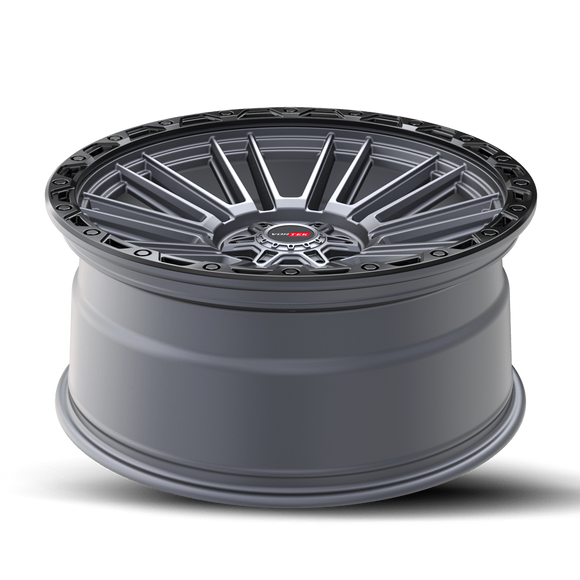 17x9 Vortek VRT-604 Zeus Matte Titanium Black Bead Ring 5x127 ET0 CB78.1 Wheel