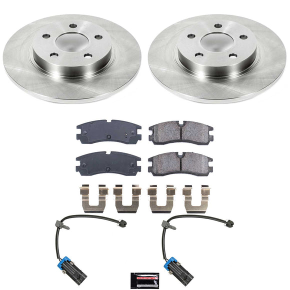 PowerStop OE Stock Replacement Low-Dust Ceramic Brake Pad and Rotor Kit